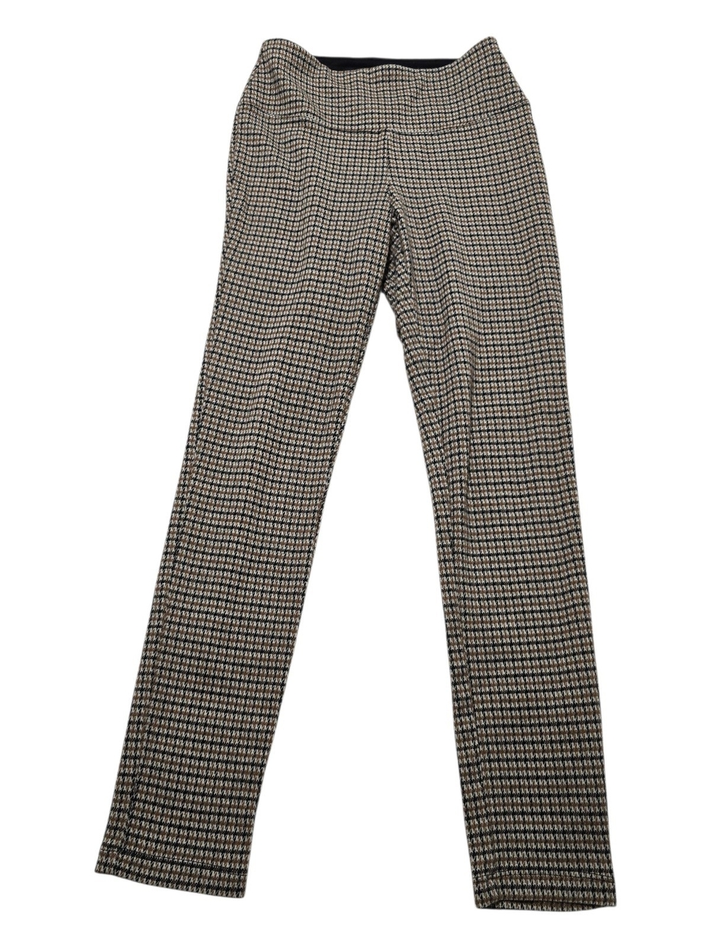 INC International Concepts Size Small Black & Tan Gingham Pull-on Pants/Leggings - Picture 2 of 8